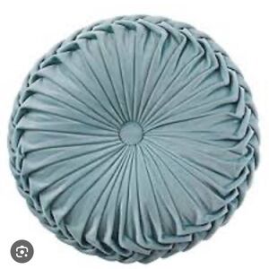 NIB Intelligent Design 22” Elegant Blue Round Accent  Floor Pillow